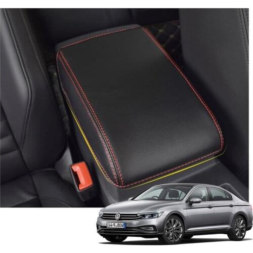 LFOTPP Car Armrest Box Cover For Passat B8/Arteon 2/Passat Valiant 2018 2019 2020 Vehicle Central Control Container Pad Leather