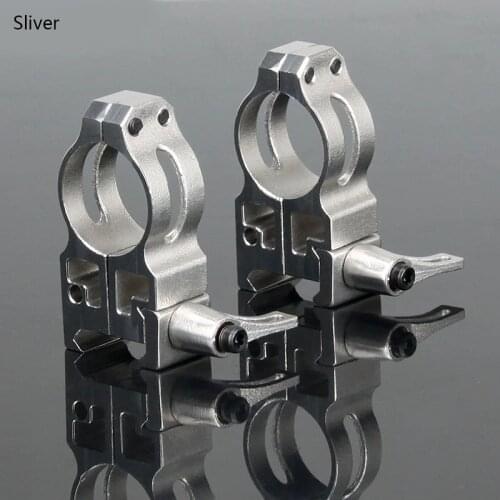 Canis Latrans New Black Silver Color 32mm Center Height 304 Cast Steel 25.4mm Scope Mount Fits 21.2mm Picatinny Rail OS24-0148