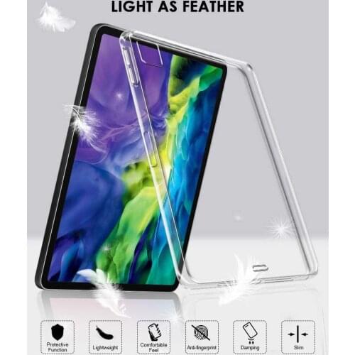 Case for iPad Pro 11 2020 Soft Skin Flexible Bumper Transparent TPU Rubber Back Cover Protector for Apple iPad 11 2020/2018 Case