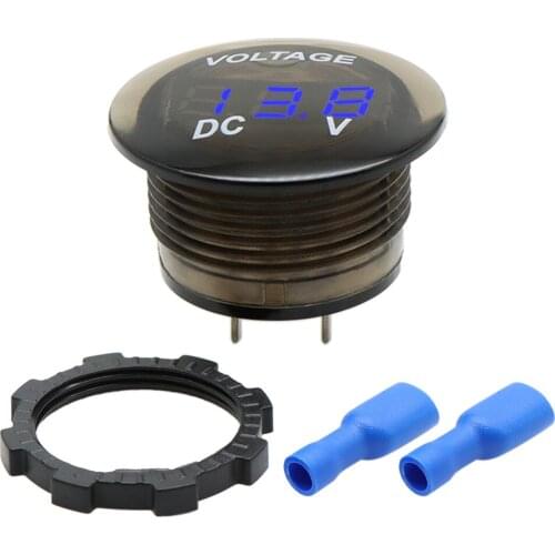 Black DC 12V-24V LED Panel Digital Voltage Volt Meter Display Voltmeter Motorcycle Car