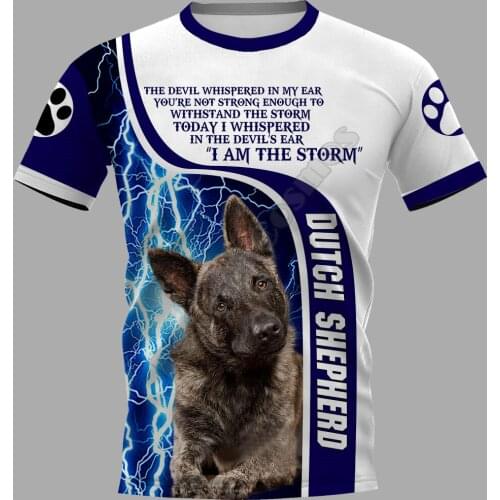 PLstar Cosmos Dutch Shepherd 3D Printed t-shirt Harajuku Streetwear T shirts Funny Animal Men For Women Short Sleeve
