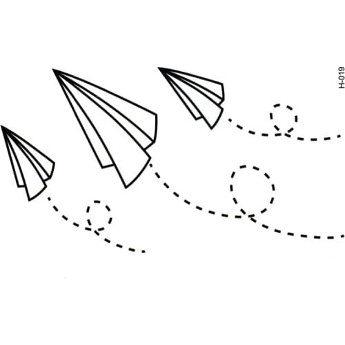 Hot sale Fresh Paper Airplane tattoos waterproof tattoo stickers to cover the scar painted male and female personality