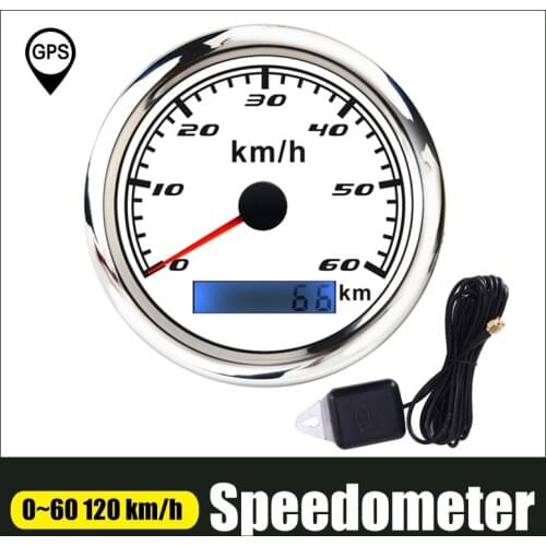 60 km/h GPS Speedometer With Red Backlight 85mm Waterproof Speed Meter Gauge For Marine Boat Car ATV Truck Odometer