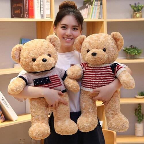 Dressing Teddy Bear Pillow Birthday Christmas Boy Gril Gift Children Stuffed Plush Toys