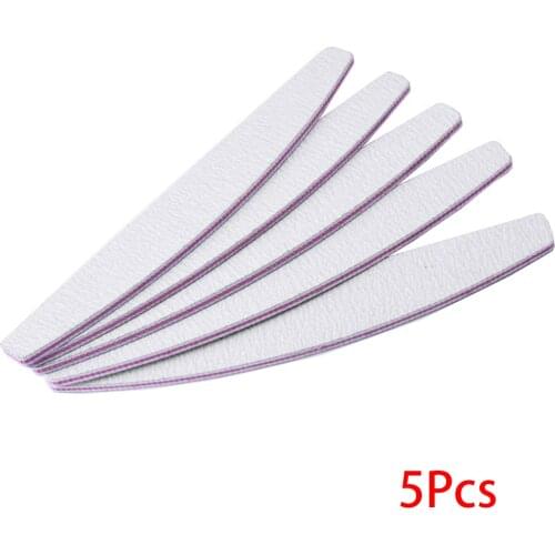 Hot Sale 5PCS/Set Nail File Half Moon Sandpaper Nail Sanding Blocks Grinding Polishing Manicure Care Tools