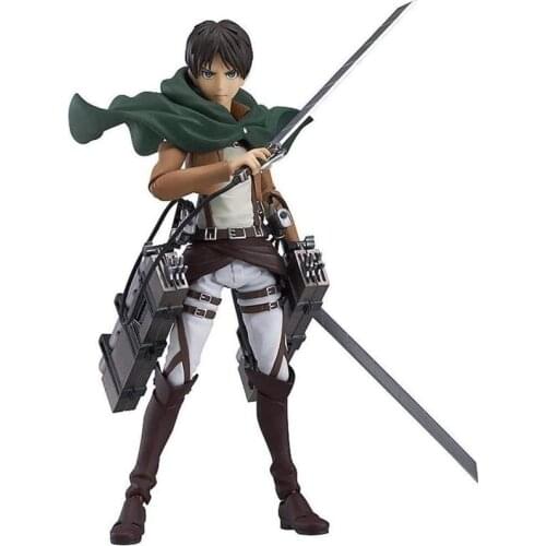 5.9IN Anime Attack on Titan Figure Anime Character Action Doll Realistic Cartoon Model Ornaments for Bedroom Bedside Living Room