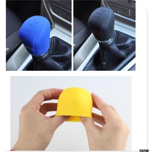 Car suv rubber Gear Shift Knob shifter Cover stall for Ford Focus MK2 MK3 MK4 kuga Escape Fiesta Ecosport Mondeo Fusion
