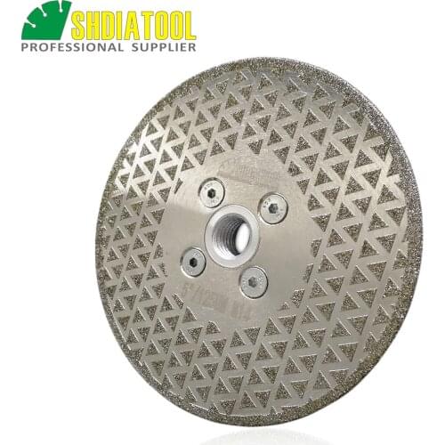 DIATOOL 5" electroplated diamond cutting and grinding disc granite marble with single grinding side M14 Flange Diamond blades