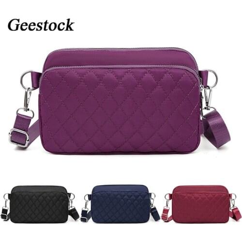 Geestock Shoulder Bag Nylon Fashion Crossbody Messengers Bags Female Fashion Women Handbags Phone Bag Case for Travel Shopping