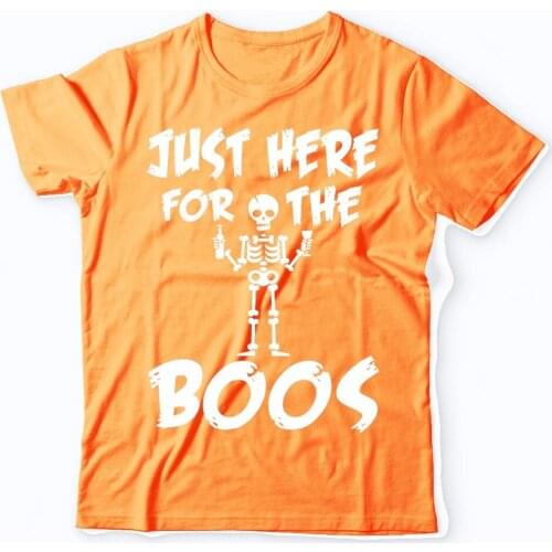 Just here for the boos t-shirt Deaf graphic Halloween party unisex women funny slogan tees grunge tumblr tops casual tops shirts