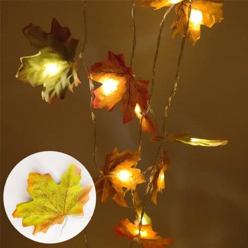 1PC 1.5/3Meters Artificial Autumn Vines Fake Maple Leaf Garland Fake Foliage String Artificial Plants Christmas Halloween Decor