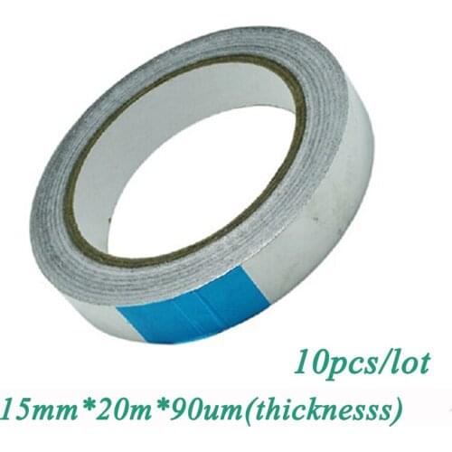10pcs/lot 15mm*20m*0.09mm BGA Aluminum Adhesive Tape Heat Resistant High Temperature Polyimide Tape