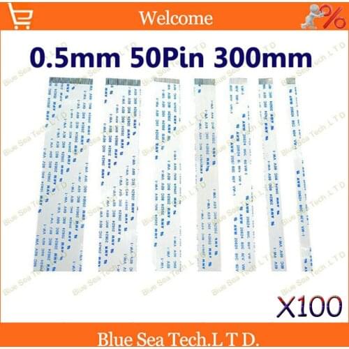 100 pcs FFC FPC Flexible Flat Cable 0.5mm pitch 50pin 300mm Isotropy A or Anisotropy B cable,20624.Welcome custom-made Order