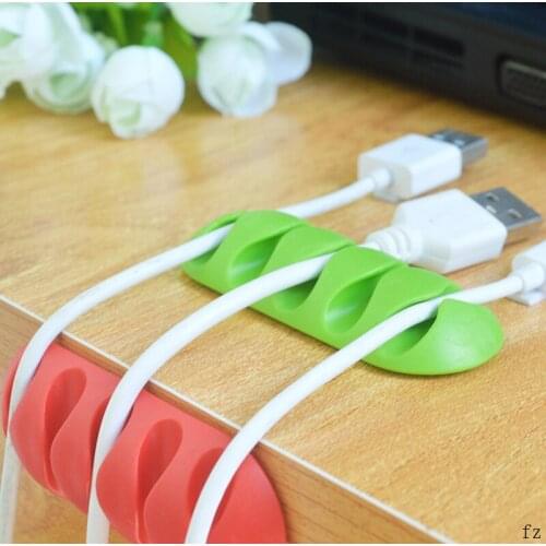1000 Pcs USB Cable Organizer Earphone Cable Winder Earphone Wire Holder Charger Cable Holder Desktop Wire Management