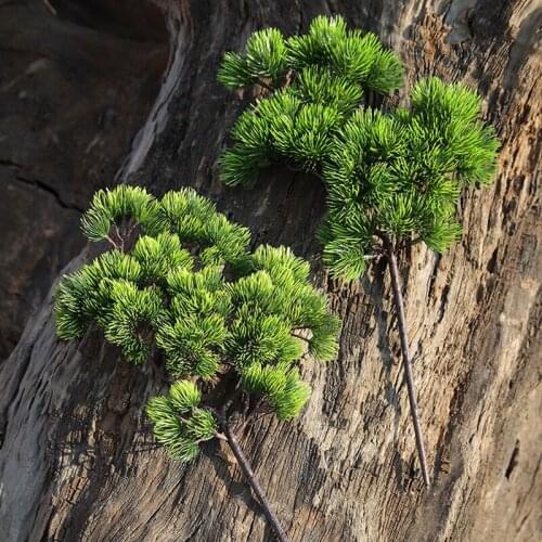 42CM 1pcs Pine Branch Plastic Artificial Green Plants Fake Pine Branches For Home Office Deor Decorative Plant Branch