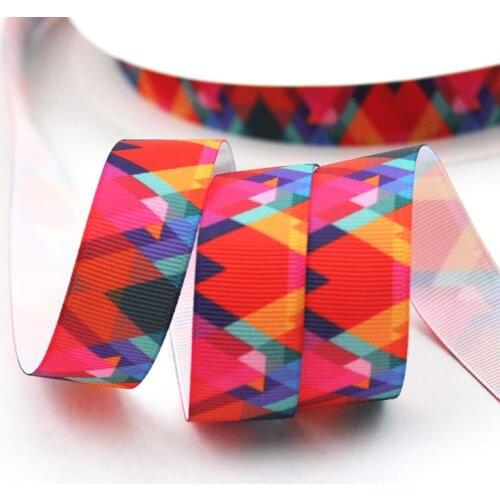 9mm/16mm/22mm/25mm/38mm/75mm Magic diamond print grosgrain ribbon 10/25/50yards DIY gift wrap sewing wedding decor ribbon