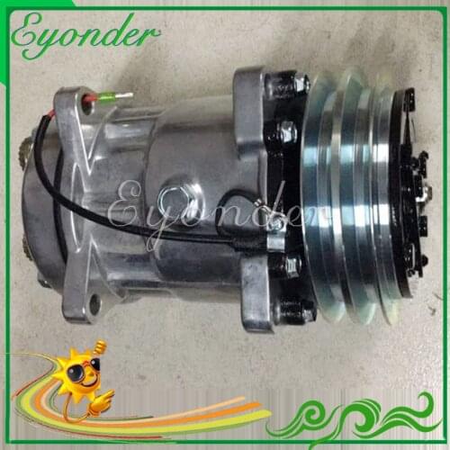 AC A/C Air Conditioning Compressor Cooling Pump Pulley 2PK for Scania Truck Trucks For Sanden 7H15 SD7H15 24V 24 Volt