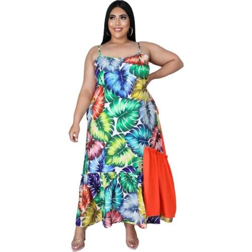 African Sleeveless Dresses For Women New Africa Clothes Dashiki Flower Print Ankara Dresses Bazin Traditional Robe Long Dress