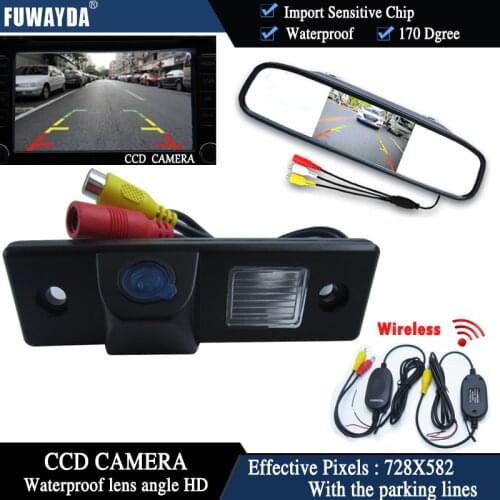 FUWAYDA wireless CCD Rear View car Camera backup parking camera+monitor for CHEVROLET Epica/Lova/Aveo/Captiva/Lacetti/Cruze HD
