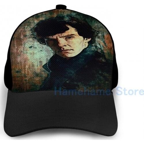 Fashion Sherlock(4) Basketball Cap men women Graphic print black Unisex adult hat