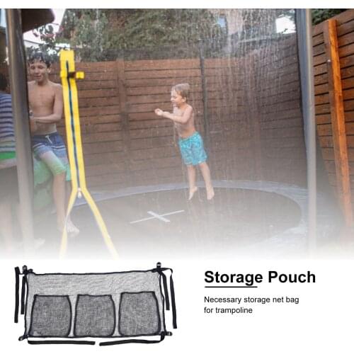 Trampoline Storage Mesh Bag With 4 Straps Toying Shoes Organizer For Swimming Pool Storage Camping Out Wall Decoration Storage