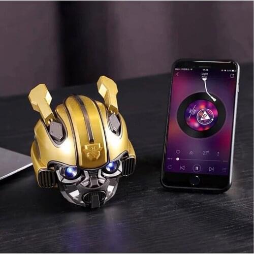 Transformers Wireless Bluetooth Speaker Bumblebee Stereo Subwoofer LED Flashing Light Support TF Card MP3 Multi-mode Playback