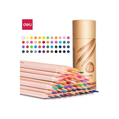 Deli 6554/ Color Pencil / Triangular Pen Holder /Students Children /Drawing / Graffiti Filling/Color Lead 48 Colors/Art Pencil
