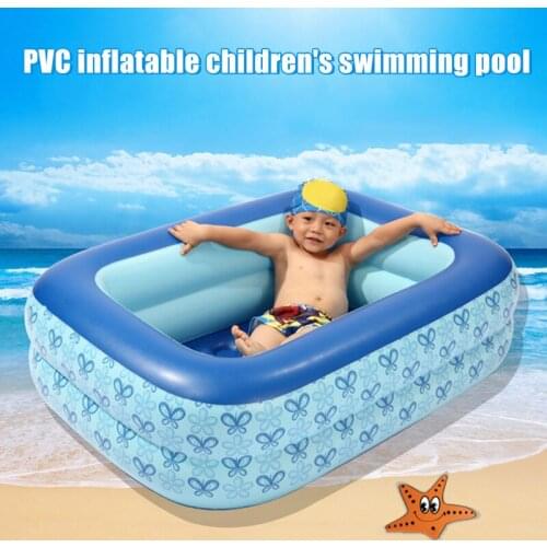 110CM Children Bathing Tub Baby Home Use Paddling Pool Inflatable Square Swimming Pool Kids Inflatable Pool l GQ