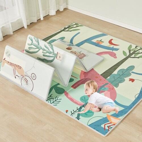 Childrens Carpet Folding Baby Mat Thick Educationa Baby Climbing Pad Waterproof Games Mat Large Baby Nursery Rug with Bag