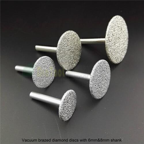 DIATOOL 5pcs/set Vacuum Brazed Mini Diamond Discs(25mm+30mm+35mm+40mm+50mm)Saw Blade Cutting Grinding Engraving Granite Concrete