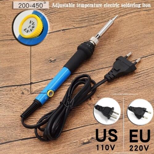 110V 220V Alloy Adjustable Temperature Electric Soldering Iron Welding Pen Repair Tool US EU Plug