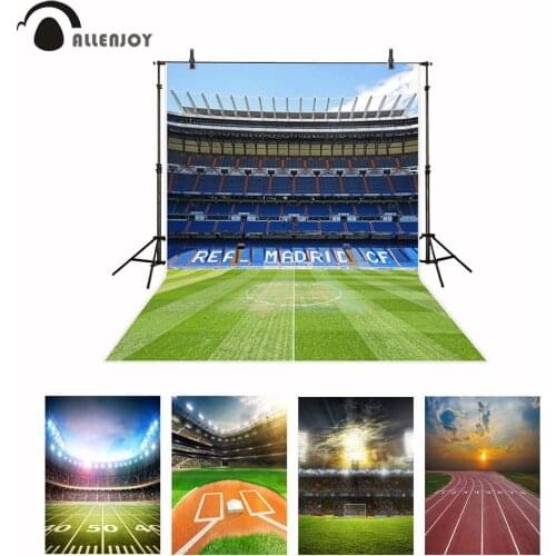Allenjoy Real Madrid photocall background football field Soccer birthday sport communion party photocall photophone backdrop