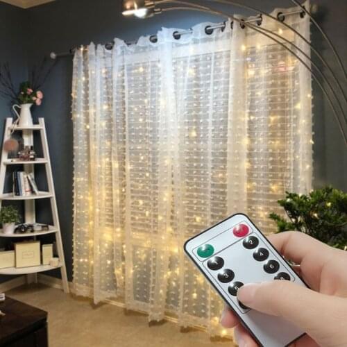 2/3/6m remote LED curtain fairy Lights string Christmas led patio party wedding window decor outdoor string Lights for new year