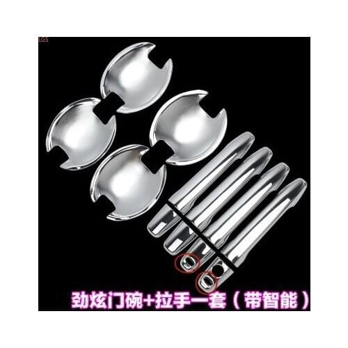 For Mitsubishi ASX 2013-2018 For High-quality ABS Chrome Door bowl door handle Scratch protection Car styling