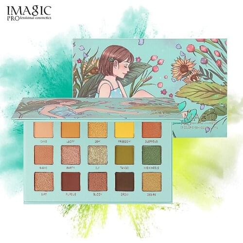 IMAGIC Eye Shadow Palette Beauty Glaze Colored Shimmer MagneticColorful Professional Makeup Palette Green INS Hottest In Korea