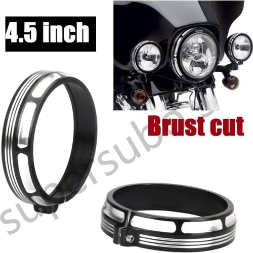 4.5'' passing light trim Burst Collection Trim Ring For 4 1/2" Auxiliary Lamps trim metal for street glide fog light trim cover