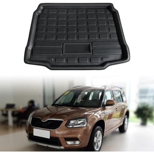 For Skoda Yeti 5L 2009-2017 Boot Tray Cargo Liner TPR Rear Trunk Floor Mat Carpet Luggage Tray Car Accessories