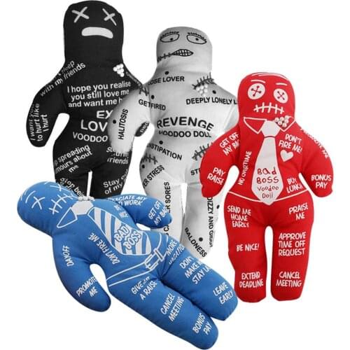 Bad Boss Voodoo Doll Stress Relief Reducer Doll Best Novelty Gift For Pink Elephant Exchange Polyester Doll Holiday Party Gifts