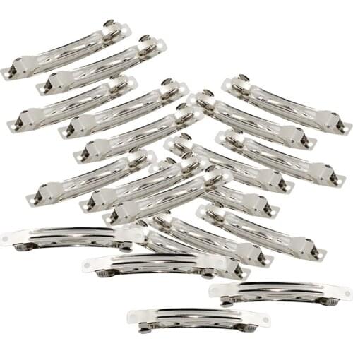 Metal Blank French Barrette Hair Clips Jewelry Findings For DIY Hair Accessories 8cm PACK OF 20PCS