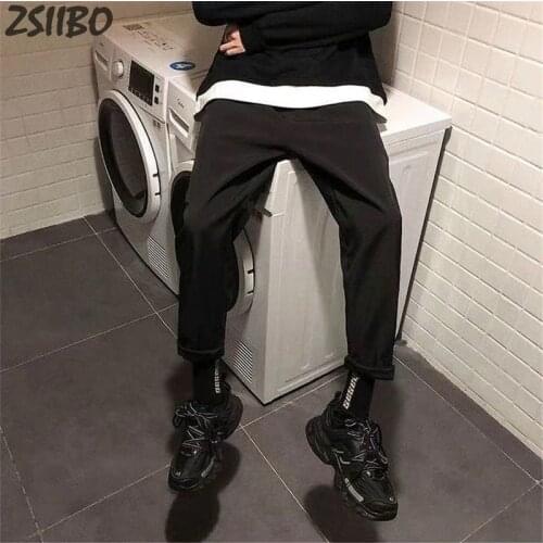 Mens Black Korean Harem Pants 2021 Japanese Streetwear Joggers Harajuku Sweatpants HipHop Casual Trousers Male Plus Size S-5XL