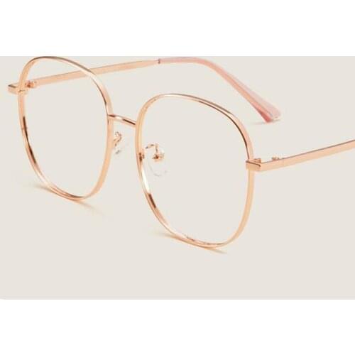 Rose gold round glasses frame women men 2020 Exquisite metal eyeglasses frames feminine glasses optical glasses frame plain lens