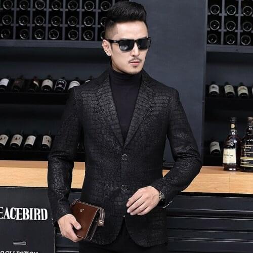 Genuine Sheepskin Coat Men Suit Vintage Blazer Spring Real Leather Jacket Slim Overcoat F-71003 KJ1438