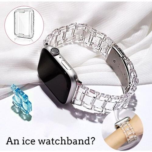 Newest Strap for Apple Watch Band Series 6 SE 5 4 321 Transparent for Iwatch bracelet 38mm 40mm 42mm 44mm Watchband accessories
