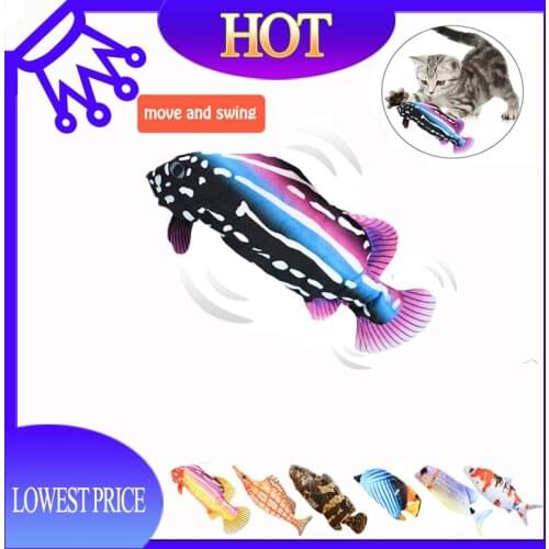 2020 NEW Electric Fish Cat Toy Realistic Plush Moving Fish Catnip Kicker Toys Electric Fish Toy With USB Cable