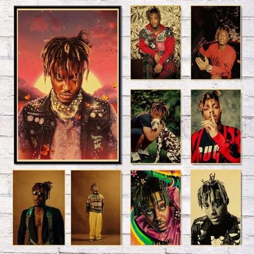 Hip Pop Singer Juice WRLD Retro Poster Canvas Painting Anime Posters Wall Decor Poster Wall Art Picture Home Decor Cuadros