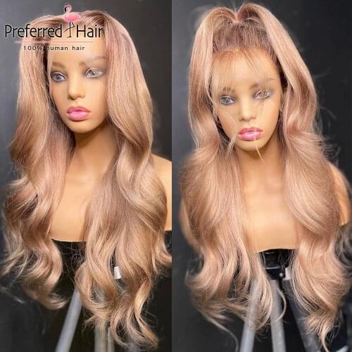 Preferred 13x4 Brazilian Human Hair Wigs Remy Lace Frontal Wig Pre Plucked Baby Hair Ash Blonde Transparent Lace Wig For Women