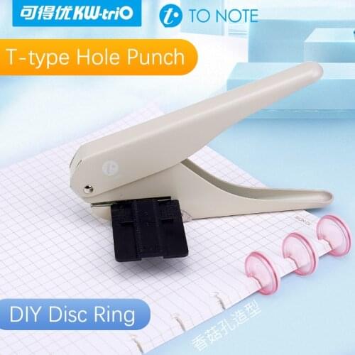 Creative Mushroom Hole Shape Punch Disc Ring DIY Paper Cutter T-type Puncher Craft Machine Offices Stationery