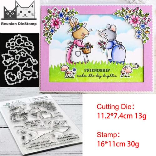 Reunion 2020 Mouse Mother Metal Cutting Dies and Stamps for DIY Scrapbooking Photo Album Decorative Embossing DIY Paper Cards