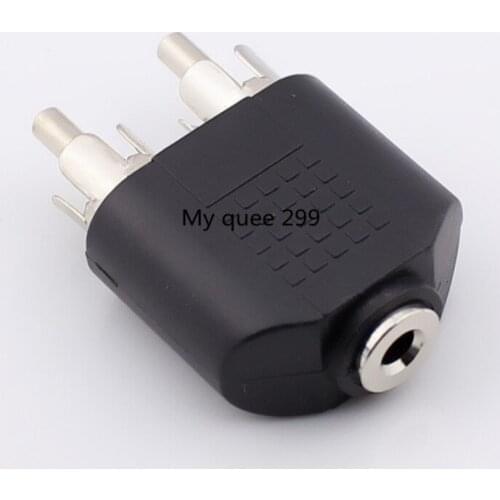 Audio transfer joint 3.5 mother to double lotus 2 nickels 3.5mm mother -2RCA male
