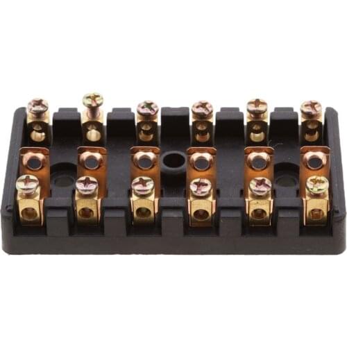 6 Way Standard GBC Fuse Auto Car Boat Fuseholder Fuses Box Screw Down